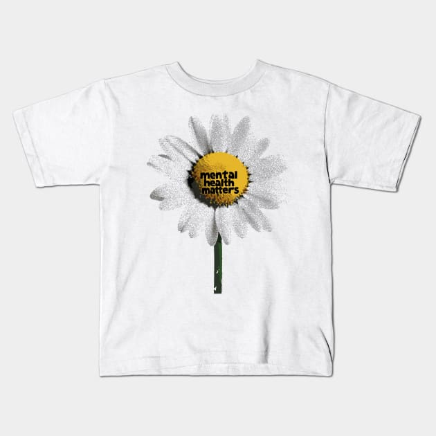 Abstract Mental health matters daisy flower Kids T-Shirt by TomFrontierArt